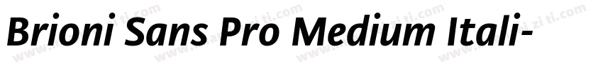 Brioni Sans Pro Medium Itali字体转换